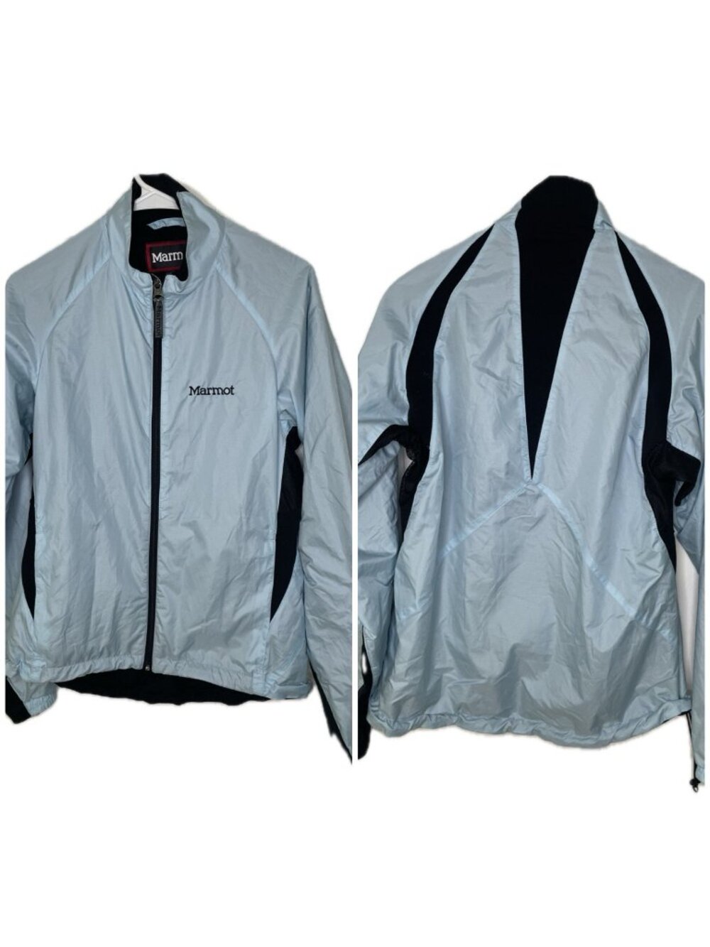 Marmot Women’s Minimalist Rain Jacket Sky Blue Windbreaker outdoor M EUC